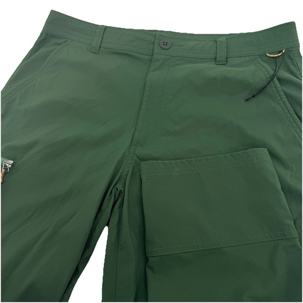 REI Co-op Pants Mens 33x31 (Tag 34x32) Green Cargo Stretch Nylon Hiking Outdoors